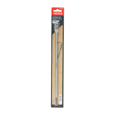 Timco - 1/4" Flat Wood Bit Extension Rod (Size 300mm - 1 Each)