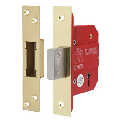 TIMCO 5 Lever British Standard Deadlock Electro Brass - 66mm