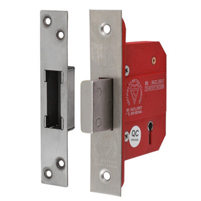 TIMCO 5 Lever British Standard Deadlock Stainless Steel Satin 66mm