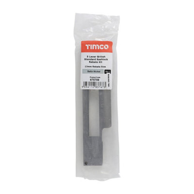 TIMCO 5 Lever Sash Rebate Kit Satin Nickel - 13mm - 3