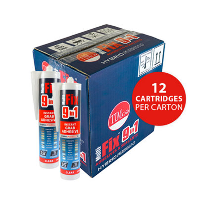 Timco - 9 in 1 Instant Grab Adhesive - Clear (Size 290ml - 1 Each)