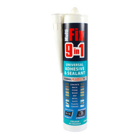 Timco - 9 in 1 Universal Adhesive & Sealant - White (Size 290ml - 1 Each)