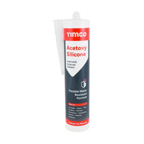 Timco - Acetoxy Silicone - Clear (Size 300ml - 1 Each)
