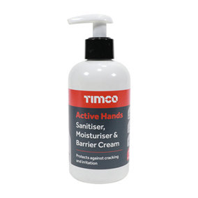 Timco - Active Hands Sanitiser, Moisturiser & Barrier Cream (Size 250ml - 1 Each)