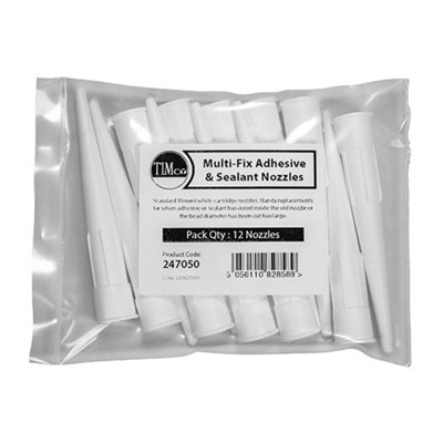 Timco - Adhesive & Sealant Nozzles (Size To fit 290/300ml - 12 Pieces)