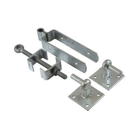 TIMCO Adjustable Gate Hinge Set With Hook On Plate Hot Dipped Galvanised - 300mm