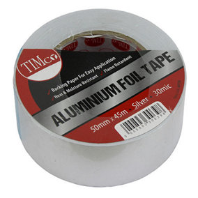 Timco - Aluminium Foil Tape (Size 45m x 50mm - 1 Each)