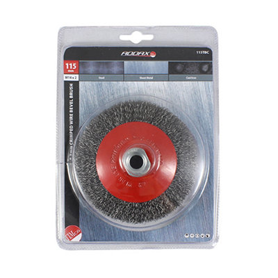 TIMCO Angle Grinder Bevel Brush Crimped Steel Wire - 115mm
