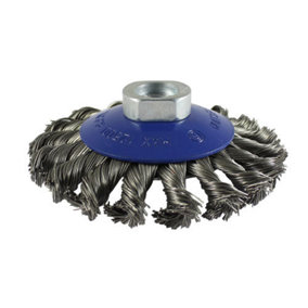 TIMCO Angle Grinder Bevel Brush Twisted Knot Stainless Steel - 100mm