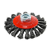 TIMCO Angle Grinder Bevel Brush Twisted Knot Steel Wire - 100mm