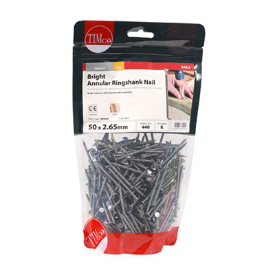 TIMCO Annular Ringshank Nails Bright - 50 x 2.65