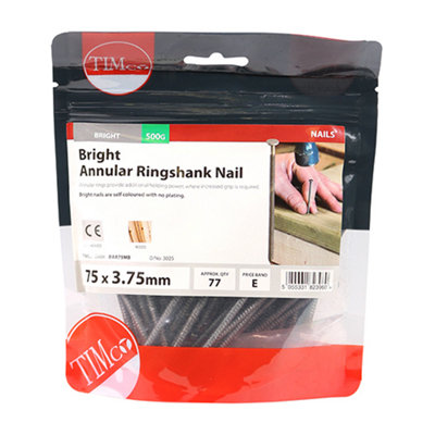 TIMCO Annular Ringshank Nails Bright - 75 x 3.75