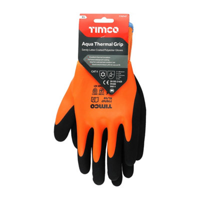 Timco - Aqua Thermal Grip Glove - Sandy Latex Coated Polyester (Size X Large - 1 Each)
