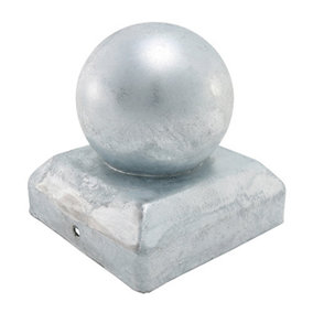 TIMCO Ball Fence Post Cap Hot Dipped Galvanised - 100mm