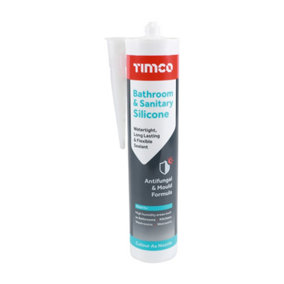 Timco - Bathroom & Sanitary Silicone - Clear (Size 300ml - 1 Each)