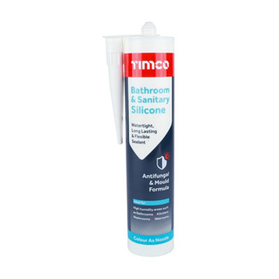 Timco - Bathroom & Sanitary Silicone - White (Size 300ml - 1 Each)