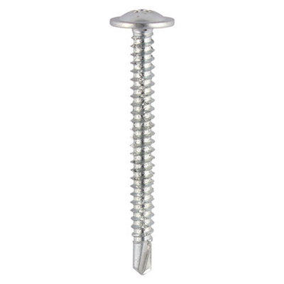 TIMCO Baypole Screws Wafer Flange PH Self-Drilling Point Zinc - 4.8 x 100