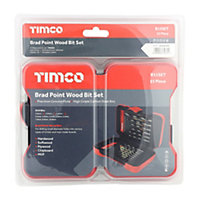 Timco - Brad Point Wood Bit Set (Size 15pcs - 15 Pieces)