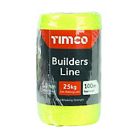 Timco - Builders Line - Yellow - Tube (Size 1.5mm x 100m - 1 Each)