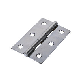Timco - Butt Hinge - Fixed Pin (1838) - Polished Chrome (Size 100 x 70 - 2 Pieces)