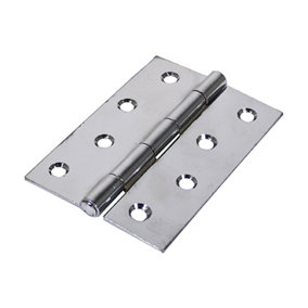 Timco - Butt Hinge - Fixed Pin (1838) - Polished Chrome (Size 75 x 50 - 2 Pieces)