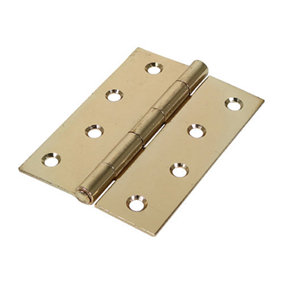TIMCO Butt Hinges Fixed Pin (1838) Steel Electro Brass - 100 x 70 (2pcs)