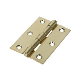 TIMCO Butt Hinges Fixed Pin (1838) Steel Electro Brass - 63 x 44 (2pcs)