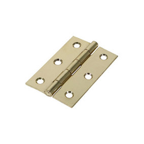 TIMCO Butt Hinges Fixed Pin (1838) Steel Electro Brass - 75 x 50
