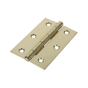 TIMCO Butt Hinges Fixed Pin (1838) Steel Electro Brass - 90 x 60 (2pcs)