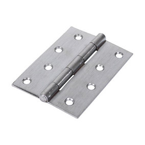 TIMCO Butt Hinges Fixed Pin (1838) Steel Satin Chrome - 100 x 70 (2pcs)