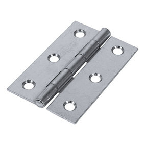 TIMCO Butt Hinges Fixed Pin (1838) Steel Silver - 75 x 50 (2pcs)