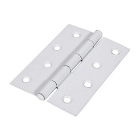 TIMCO Butt Hinges Fixed Pin (1838) Steel White - 100 x 70 (2pcs)
