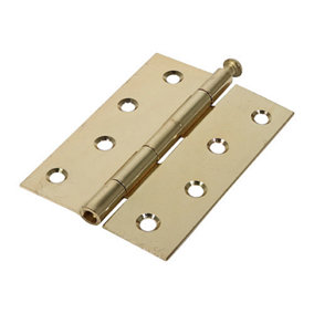 TIMCO Butt Hinges Loose Pin (1840) Steel Electro Brass - 100 x 71 (2pcs)