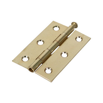 TIMCO Butt Hinges Loose Pin (1840) Steel Electro Brass - 75 x 50 (2pcs)