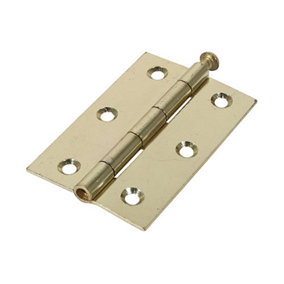 TIMCO Butt Hinges Loose Pin (1840) Steel Electro Brass - 90 x 60 (2pcs)