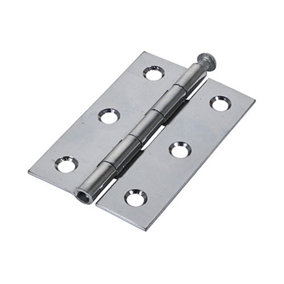 TIMCO Butt Hinges Loose Pin (1840) Steel Polished Chrome - 75 x 50 (2pcs)