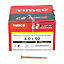 TIMCO C2 Clamp-Fix Multi-Purpose Premium Countersunk Gold Woodscrews - 4.0 x 50