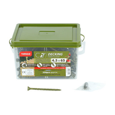 TIMCO C2 Deck-Fix Premium Countersunk Green Decking Screws - 4.5 x 65 (250pcs)