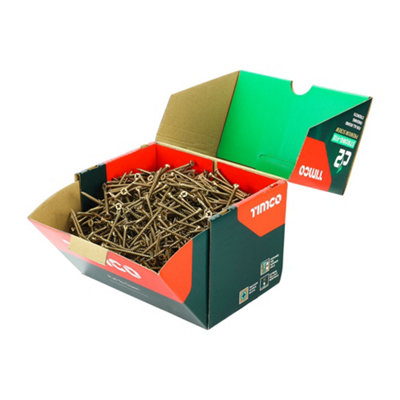 TIMCO C2 Strong-Fix Multi-Purpose Premium Countersunk Gold Woodscrews - 4.0 x 60 (1000pcs)