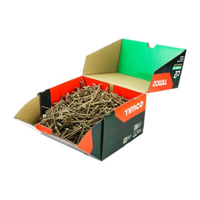 TIMCO C2 Strong-Fix Multi-Purpose Premium Countersunk Gold Woodscrews - 5.0 x 60 (1000pcs)