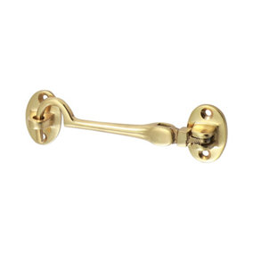 Timco - Cabin Hook - Polished Brass (Size 100mm - 1 Each)