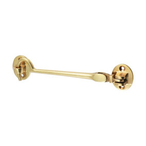 Timco - Cabin Hook - Polished Brass (Size 150mm - 1 Each)