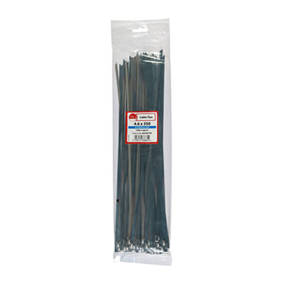 Timco - Cable Ties - Stainless Steel (Size 4.6 x 350 - 100 Pieces)