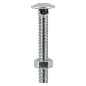 Timco - Carriage Bolts & Hex Nuts - Stainless Steel (Size M10 x 100 - 2 Pieces)
