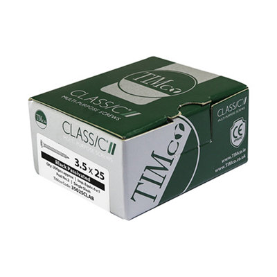 TIMCO Classic Multi-Purpose Countersunk Black Woodscrews - 5.0 x 40 (200pcs)