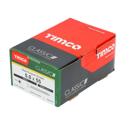 TIMCO Classic Multi-Purpose Countersunk Gold Woodscrews - 5.0 x 55 (200pcs)