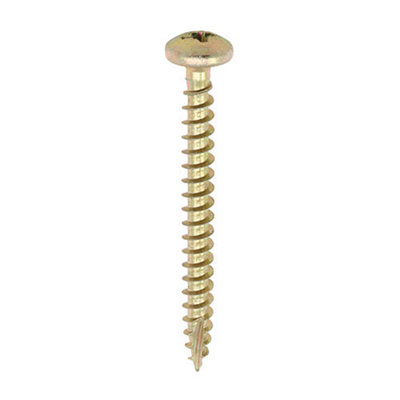 TIMCO Classic Multi-Purpose Pan Head Gold Woodscrews - 4.0 x 25 (200pcs)