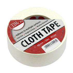 TIMCO Cloth Tape White - 50m x 48mm