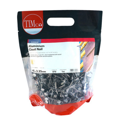 TIMCO Clout Nails Aluminium - 45 x 3.35 (1kg)