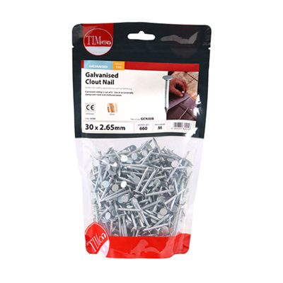 TIMCO Clout Nails Galvanised - 30 x 2.65 (1kg)